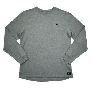 DC Thermal Long Sleeve Gray Shirt Size Men’s Large Logo